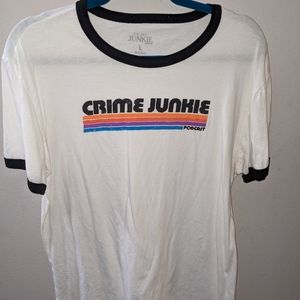 Crime Junkie Podcast Retro Tee Large